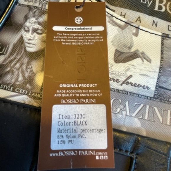 NWT Bosisio Parini Black Italy Design Shoulder/Crossbody Bag Purse Handbag - Picture 11 of 15